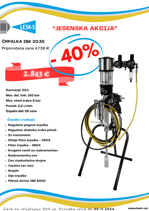 AKCIJA -40% ČRPALKE IBK 20:35